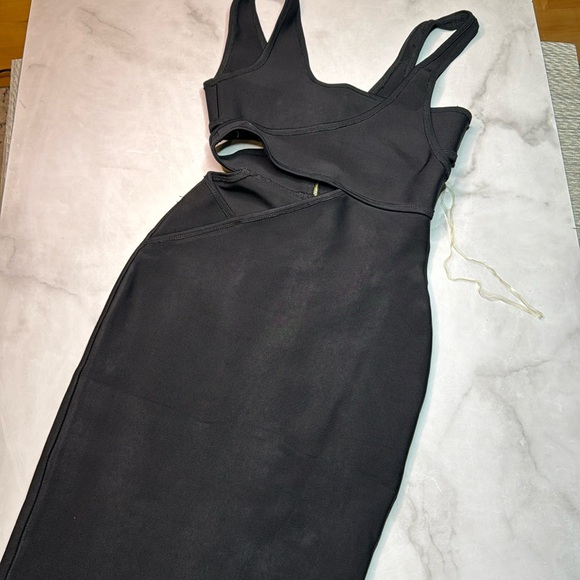 House of CB London Miya Black Bandage Cut Out Dress - Picture 3 of 6